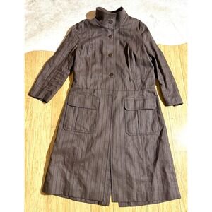 VALETTE‎ Womens Hemp And Cotton Jacket Brown Petites Size Small Front Buttons